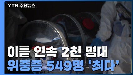 이틀 연속 2천 명대...위중증 549명 '최다' / YTN