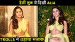 Alia Bhatt Trolled For Her Traditional Outfits At Anushka Ranjan Wedding