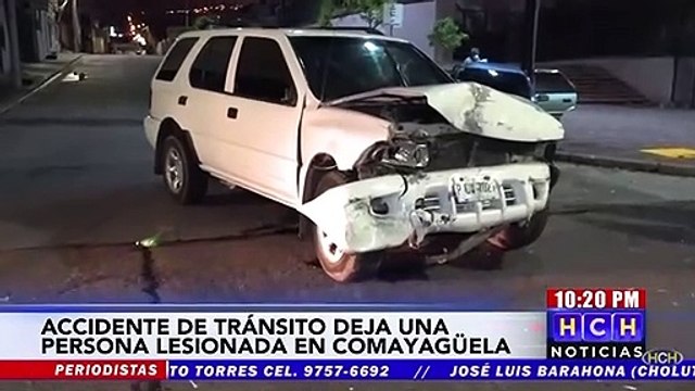 Fuerte accidente vial deja pérdidas materiales en Comayagüela