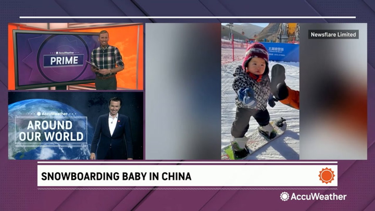 Learning to snowboard before walking