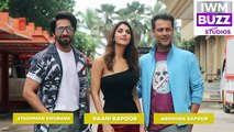 Vaani Kapoor Ayushman Khurana Abhishek Kapoor promoting Chandigarh Kare Ashiqui