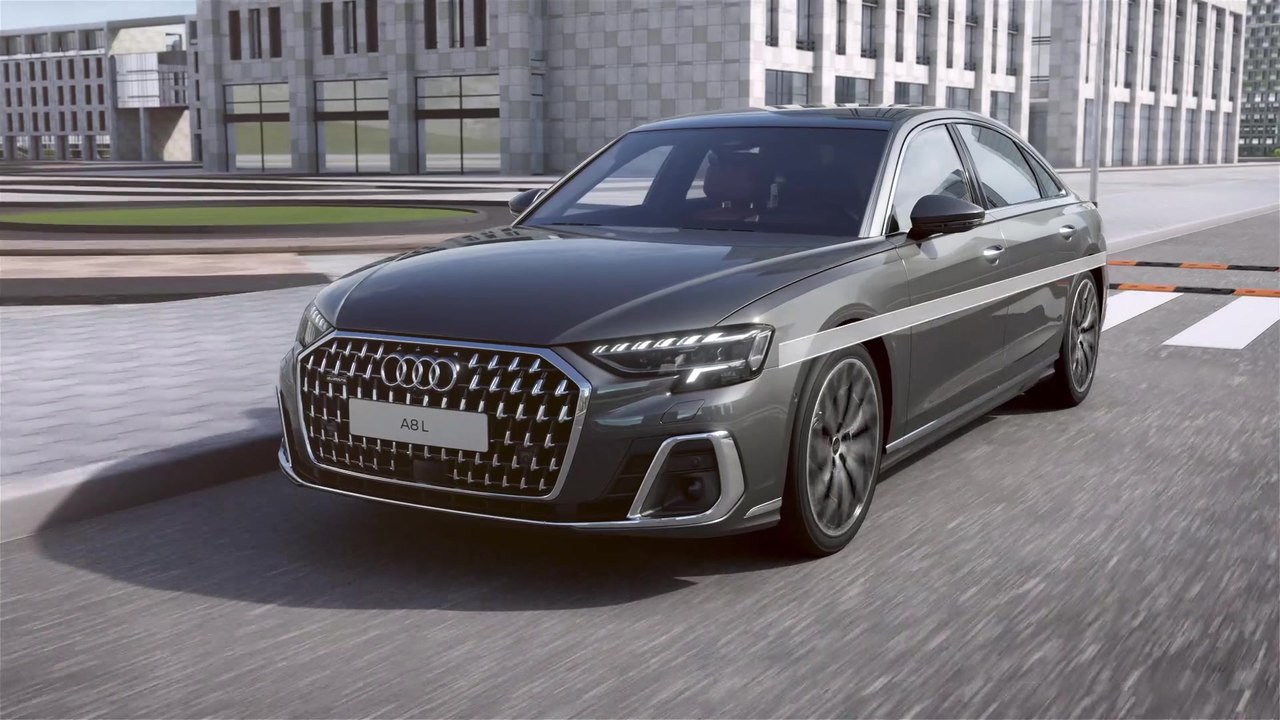 Vorausschauendes Aktivfahrwerk im Audi A8 L Animation