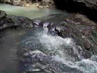 Calming water view from waterfall
