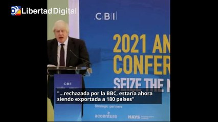 Boris Johnson pierde los papeles durante un discurso y acaba hablando de los dibujos animados de Pepa Pigg