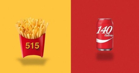 20 illustrations insolites où le logo des marques est remplacé par le nombre de calories