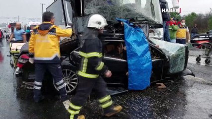 Tekirdağ'da feci kaza: Karı koca öldü, çok sayıda yaralı var