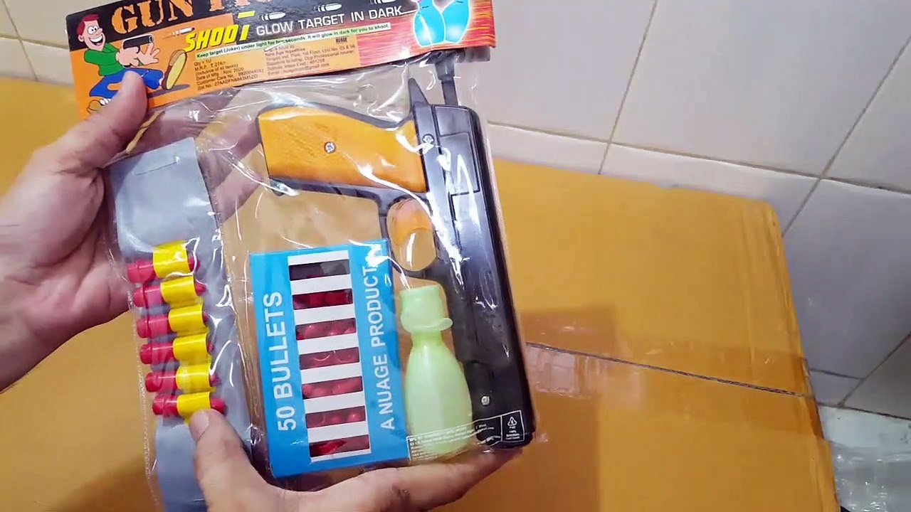 Unboxing and Review of Nuage toy Gun Fighter Set with Bullets for kids birthday gift 1