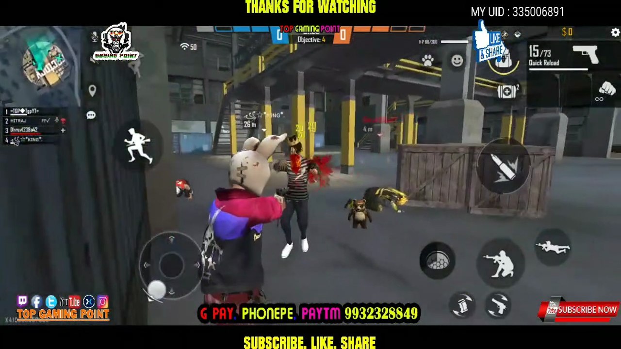 G18 QUADRA KILLS (PART-4) IN CLASH SQUAD RANK (GARENA FREE FIRE)Top Gaming Point TgpYT TgpArmy