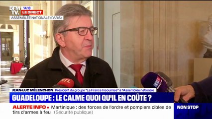 Pour Jean-Luc Mélenchon, envoyer le GIGN et le Raid en Guadeloupe est "une provocation inutile"