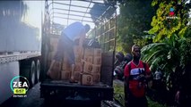 Camión de cervezas se vuelca en Chiapas y migrantes le entran a la rapiña