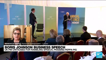 UK PM Johnson criticised for rambling speech, praising Peppa Pig