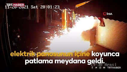 Elektrik panosu bomba gibi patladı