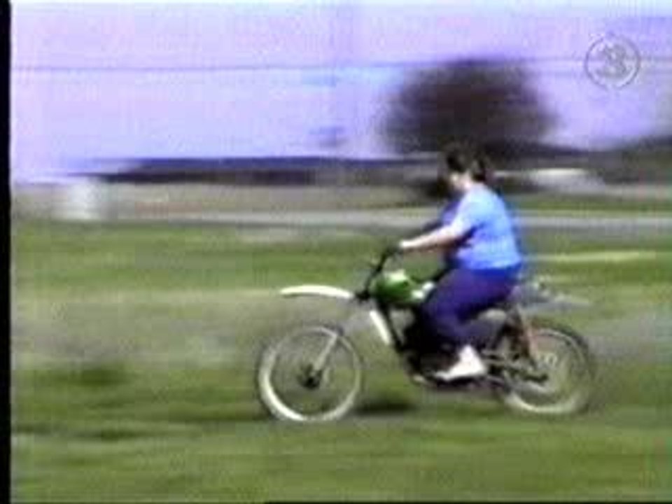 Fat Bitch on dirt bike