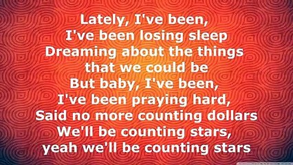 كلمات أغنية Counting Stars مكتوبة ومترجمة