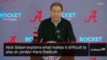 Nick Saban on Jordan-Hare Stadium