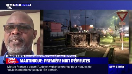 Claude Copel (secrétaire régional Martinique SGP Police): "On a été reçus avec des tirs à balle réelle"