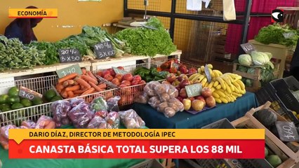 Canasta básica total supera los 88 mil