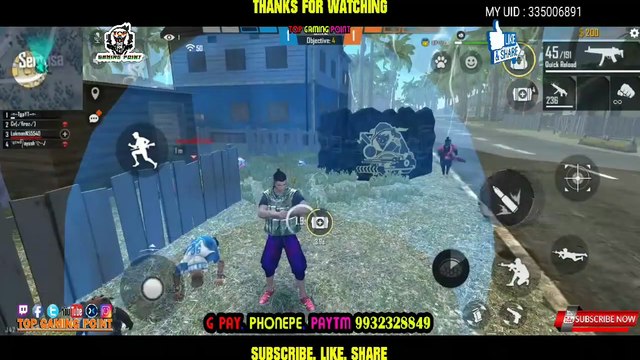QUADRA KILLS IN CLASH SQUAD RANK (GARENA FREE FIRE) Top Gaming Point TgpYT TgpArmy