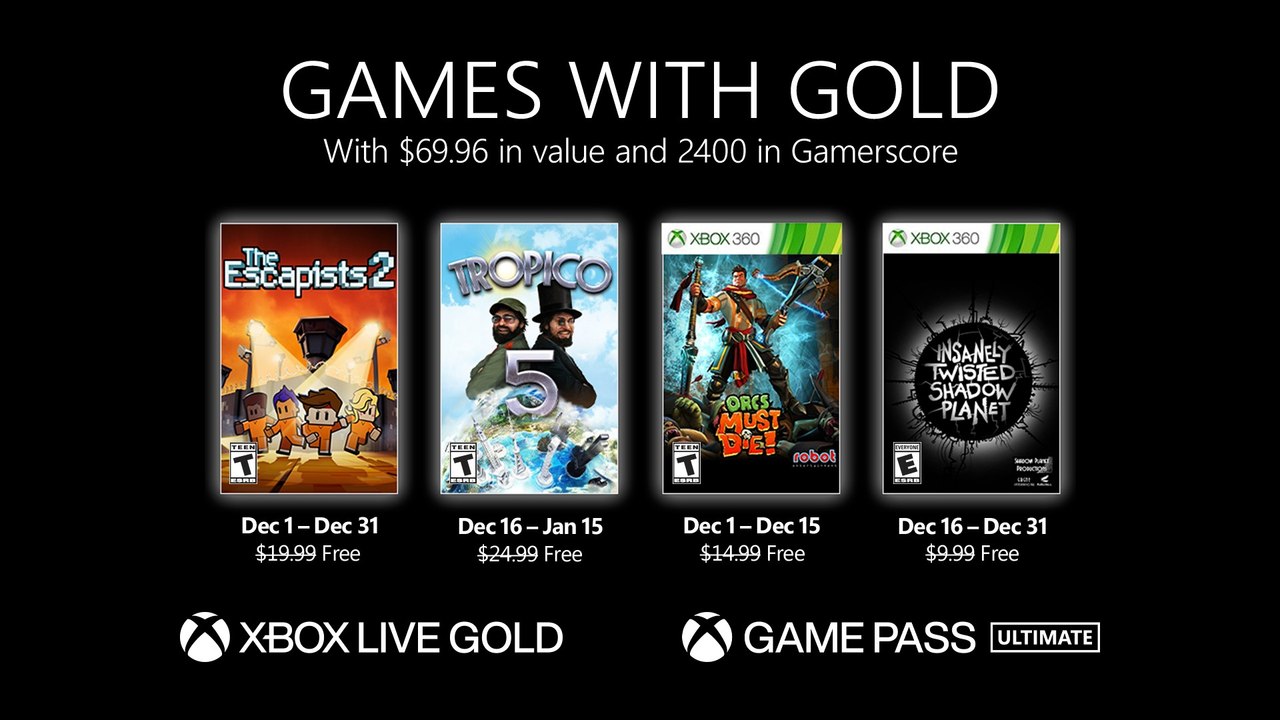 Xbox Games with Gold (December 2021) - video Dailymotion