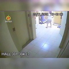 *Policial militar salva mulher acamada de apartamento com princípio de incêndio*