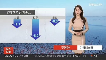 [날씨] 출근길 연일 '영하권'…서쪽 빗방울·눈날림