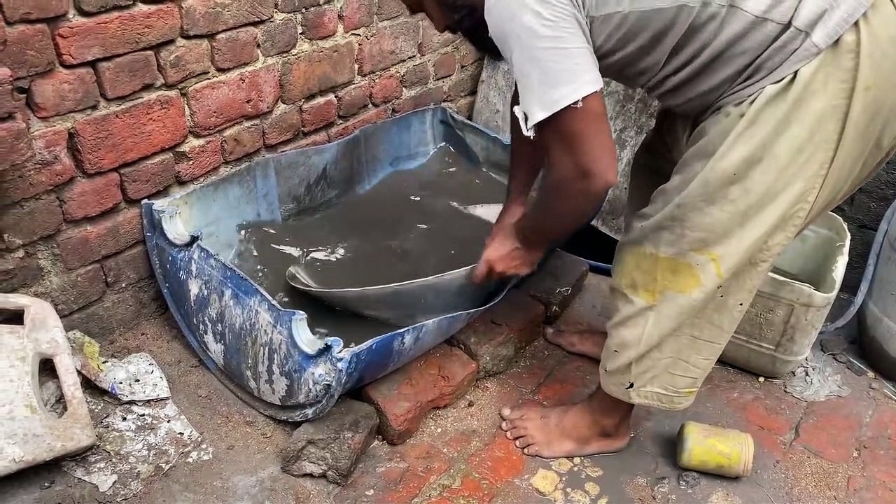 A Very Large Pot That Is Used For Boiling- Metal Items Making Skills--  Metal Casting Process--