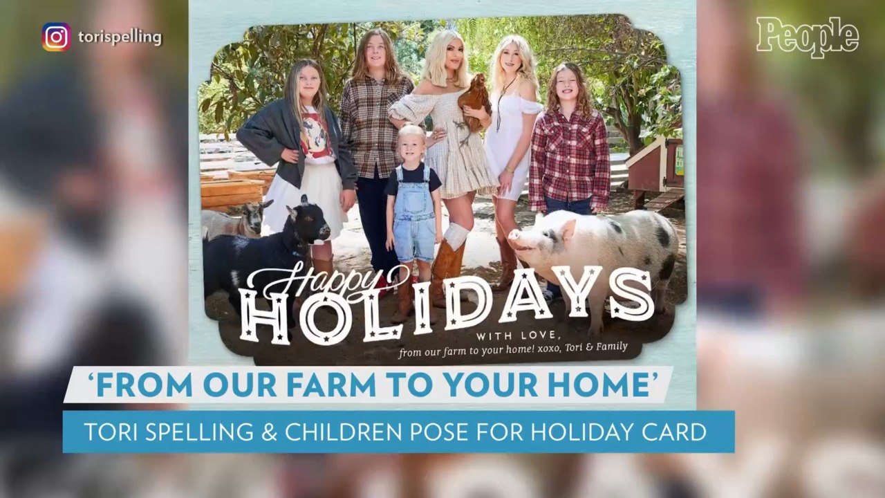 Tori Spelling Shares Family Holiday Card Without Husband Dean McDermott