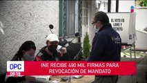 INE recibe más de 490 mil firmas para revocación de mandato