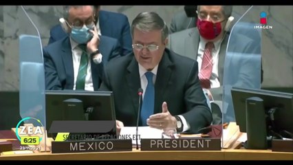 Ebrard pidió cooperación internacional para combatir el tráfico y desvío de armas