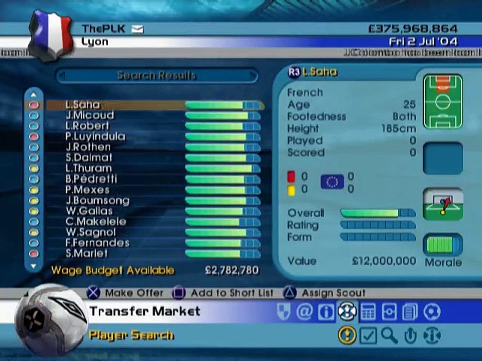 LMA Manager 2005 online multiplayer - ps2