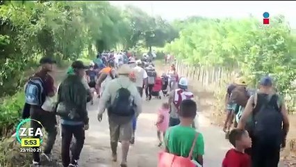Caravana migrante avanza por Veracruz; algunos ya han desistido