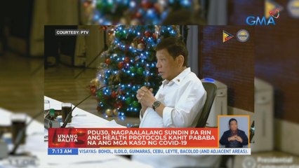 PDu30, nagpaalalang sundin pa rin ang health protocols kahit pababa na ang mga kaso ng COVID-19 | UB