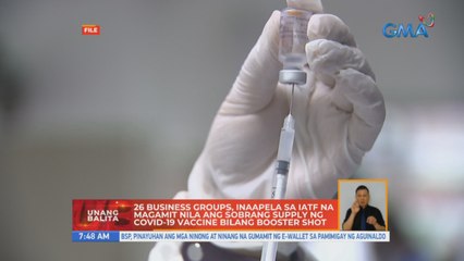 26 business group, inaapela sa IATF na magamit nila ang sobrang supply ng COVID-19 vaccine bilang booster shot | UB