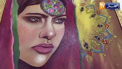 ورقلة: إبراز جمال المرأة الورقلية.. أجمل ما ترسمه الفنانة التشكيلية وفاء في لوحاتها