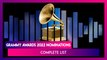 Grammy Awards 2022 Nominations: Complete List