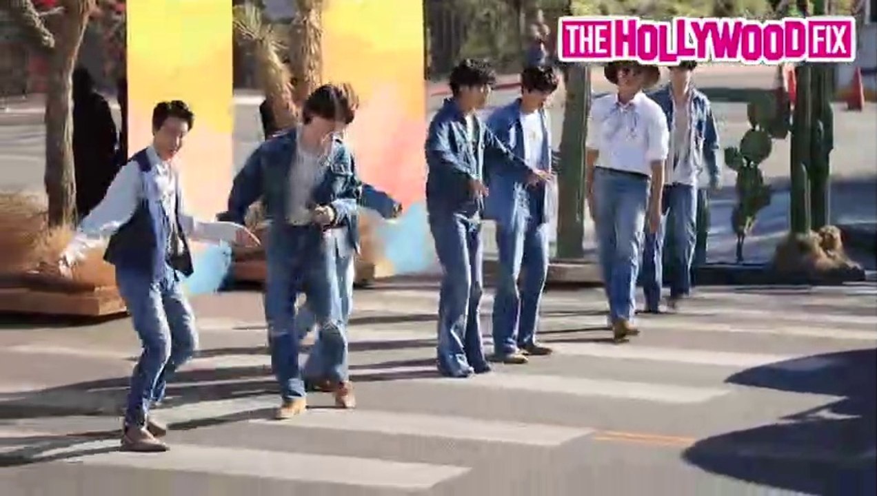 BTS Perform Live For Fans In The Middle Of The Street Outside CBS Studios In LA with James Corden