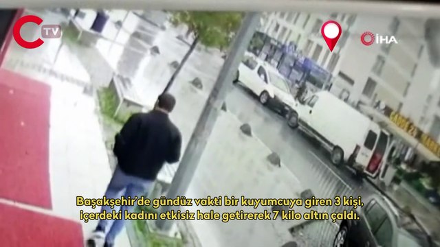 Başakşehir’de kuyumcu soygunu: 7 kilogram altın çalıp kayıplara karıştılar