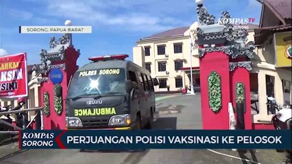 Perjuangan Polisi Vaksinasi Ke Pelosok