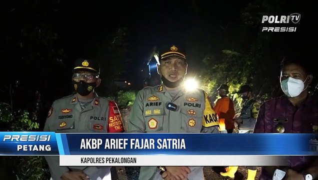 Kapolres Pekalongan Tinjau Jalur Karanganyar – Lebakbarang, Pasca Terjadinya Bencana Alam Tanah Longsor