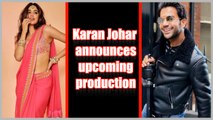 Karan Johar announces upcoming production with Rajkummar Rao, Janhvi Kapoor