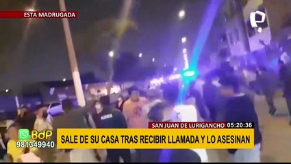 SJL: Asesinan a hombre de un balazo en la cabeza tras recibir llamada telefónica