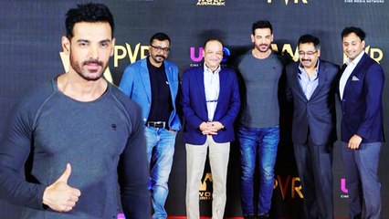 Download Video: Actor John Abraham Press Conference At PVR Juhu For Ufo Wolf Airmask