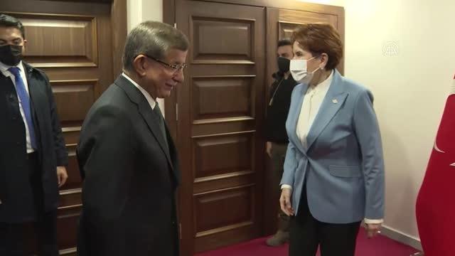 Gelecek Partisi Genel Başkanı Davutoğlu, İYİ Parti Genel Başkanı Akşener'i ziyaret etti