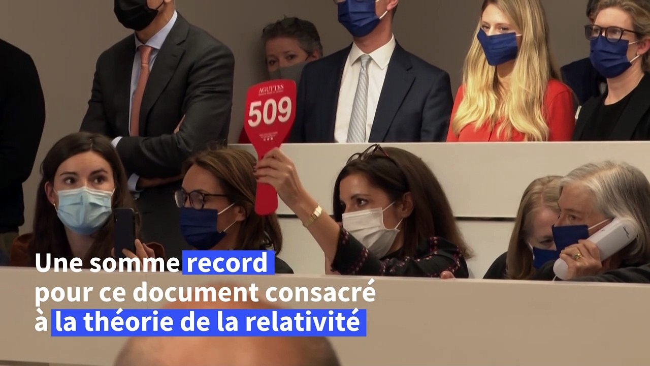 Record: un manuscrit d’Einstein vendu 11,6 millions d’euros aux enchères