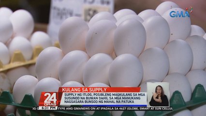 Supply ng itlog, posibleng magkulang sa mga susunod na buwan dahil sa mga manukang nagsasara bunsod ng mahal na patuka | 24 Oras