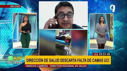Dirección de Salud de Ica descarta falta de camas UCI