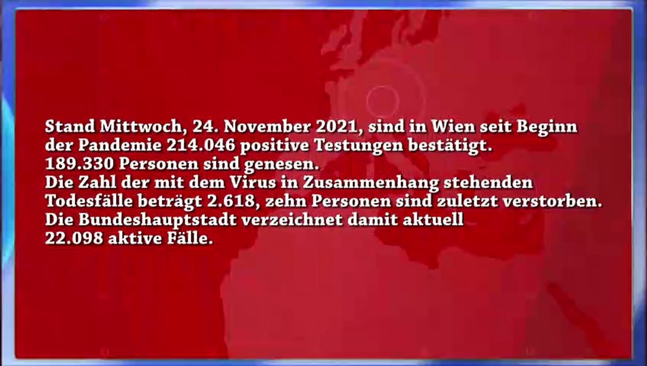 Corona News Wien - Kennzahlen 24. 11. 2021