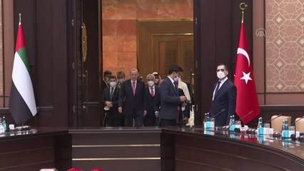 Son dakika haberi: Cumhurbaşkanı Erdoğan ve Abu Dabi Veliaht Prensi bin Zayed heyetler arası görüşmelere başkanlık etti