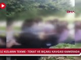 Antalya'da liseli kızların tekme- tokat ve bıçaklı kavgası kamerada