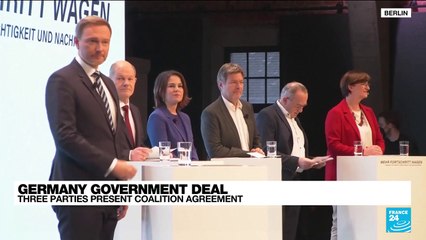 Germany's SPD, Greens, liberals reach deal for post-Merkel coalition government